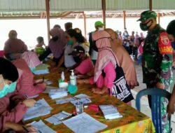Serbuan Vaksin Koramil 0909/05 Muara Bengkal Terlaksana di Desa Beno Harapan, Berharap Persentase Terus Meningkat, Masyarakat Diajak Tetap Disiplin Terapkan Protokol Kesehatan