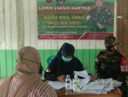 Gencarkan Serbuan Vaksinasi Bagi Masyarakat, Koramil 0909/04 Muara Ancalong Suntikan 390 Dosis