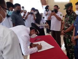 Danramil 0909/02 Sangkulirang Kembali Hadiri Serah Terima Jabatan Kepala Desa, Berlangsung di GSG Kantor Camat Sangkulirang