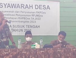Dukung Pembangunan Desa Susuk Tengah, Danramil 0909-02/Sangkulirang Hadiri Musrenbangdes