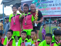Turnamen Sepak Bola Mini di Sangkulirang Berakhir, Danramil Sangkulirang Imbau Seluruh Kecamatan Raih Prestasi dari Olahraga