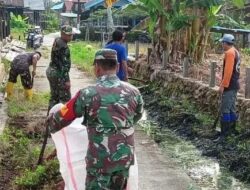 Lagi, Koramil Sangkulirang Terapkan Gotong Royong, Tingkatkan Kemanunggalan TNI Rakyat