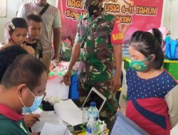 Dikawal Babinsa, Vaksinasi di SDN 001 Peridan Sukses