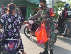 Koramil 0909-02 Sangkulirang Kembali Berbagi Ratusan Takjil dan Nasi Kotak