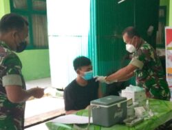 Sasar Warga Penerima Bantuan BT-PKLWN, Tim Mobile Vaksin Kodim 0909/KTM Fasilitasi Vaksinasi