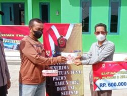 Penyaluran BT-PKLWN Hari Kelima, Koramil Muara Wahau Salurkan Untuk Tiga Kecamatan