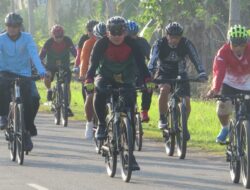 Gowes Bersama Jaga Kebugaran, Pererat Sinergitas TNI POLRI dan Masyarakat