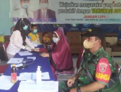Babinsa Koramil Teluk Pandan Beri Dampingan, Vaksinasi Dosis pertama Hingga Ketiga Sukses