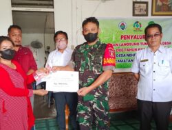 Babinsa Koramil Muara Wahau Kawal Penyerahan BLT