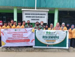 Koramil Sangkulirang Terima Kunjungan Mahasiswa KKN Unmul