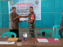 Berharap Dimanfaatkan Sebaik-baiknya, Babinsa Koramil Muara Wahau Kawal Penyerahan BLT