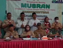 Hadiri Musyawarah Ranting Pandega Putra Putri Gerakan Pramuka Ranting Sangkulirang, Kapten Inf Imam Nawawi Imbau Selalu Bersinergi