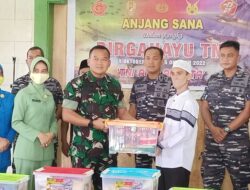 Jelang HUT TNI Ke-77, Kodim 0909/KTM dan Lanal Sangatta Kolaborasi Bagikan Paket Bingkisan di Ponpes