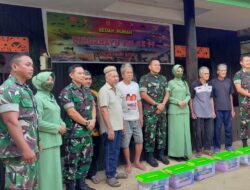 Rangkaian Peringatan HUT TNI ke-77, Kodim 0909/KTM Bagikan Bingkisan Kepada Veteran