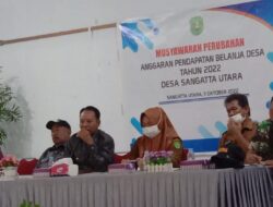 Babinsa  Sangatta Utara Hadiri Musyawarah Desa, Minta Jalankan Program Tepat Sasaran