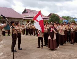 Danramil Muara Wahau Lantik Anggota Baru Saka Wira Kartika