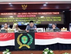 Gelar Rapat Paripurna ke-44, Gubernur Kaltim Beri Tanggapan dan Jawaban Terhadap Raperda APBD Kaltim 2023