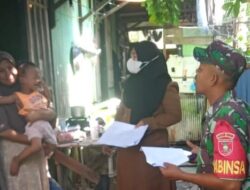 Babinsa Koramil Sangatta Beri Pendampingan Pengecekan dan Salurkan Bantuan Pada Penderita Stunting