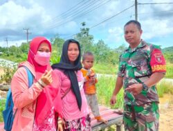 Babinsa Koramil Sangatta Kembali Dampingi Pengecekan Penderita Stunting