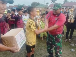 Wakili Danramil Sangkulirang, Sertu Ribut Beri Motivasi Atlet