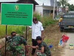 Perjelas Batas Desa, Koramil Sangkulirang Bersinergi Dengan Pihak Desa dan Kecamatan